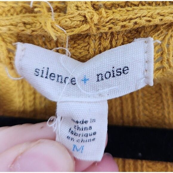 Silence + Noise Women's Mustard Yellow Long-Sleeved Open Cardigan Size Medium - Picture 12 of 12